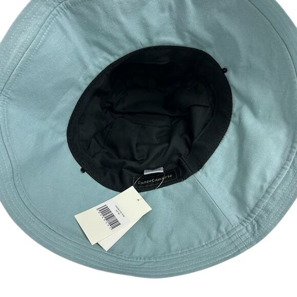 Cablo Camurie Wide Brim Adjustable Cotton Cloche Bucket Hat in Blue - Picture 5 of 10